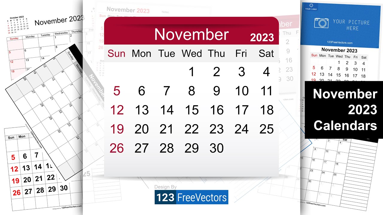 November 2023 Calendar | 123FreeVectors