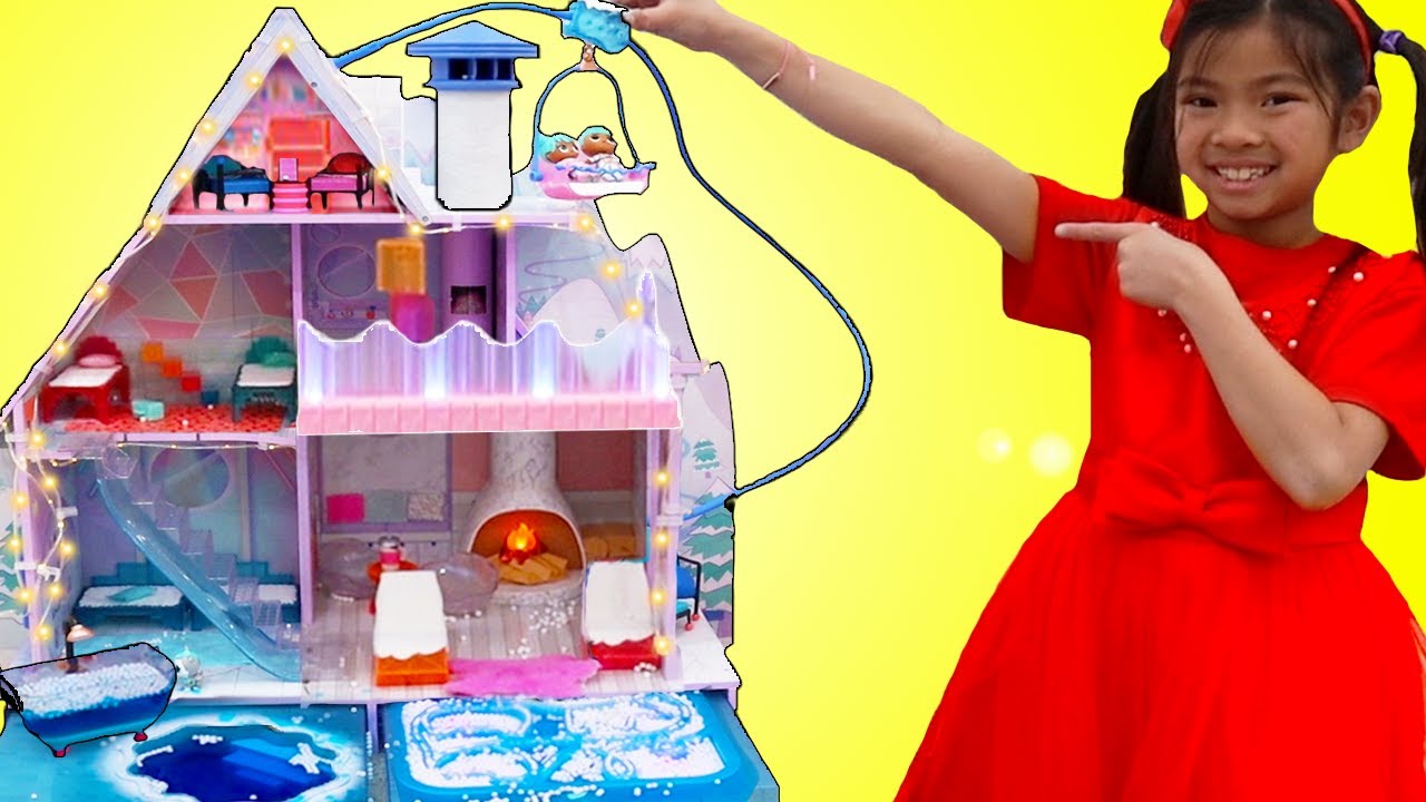 Emma and Alex Pretend Play with LOL Surprise Doll Playhouse