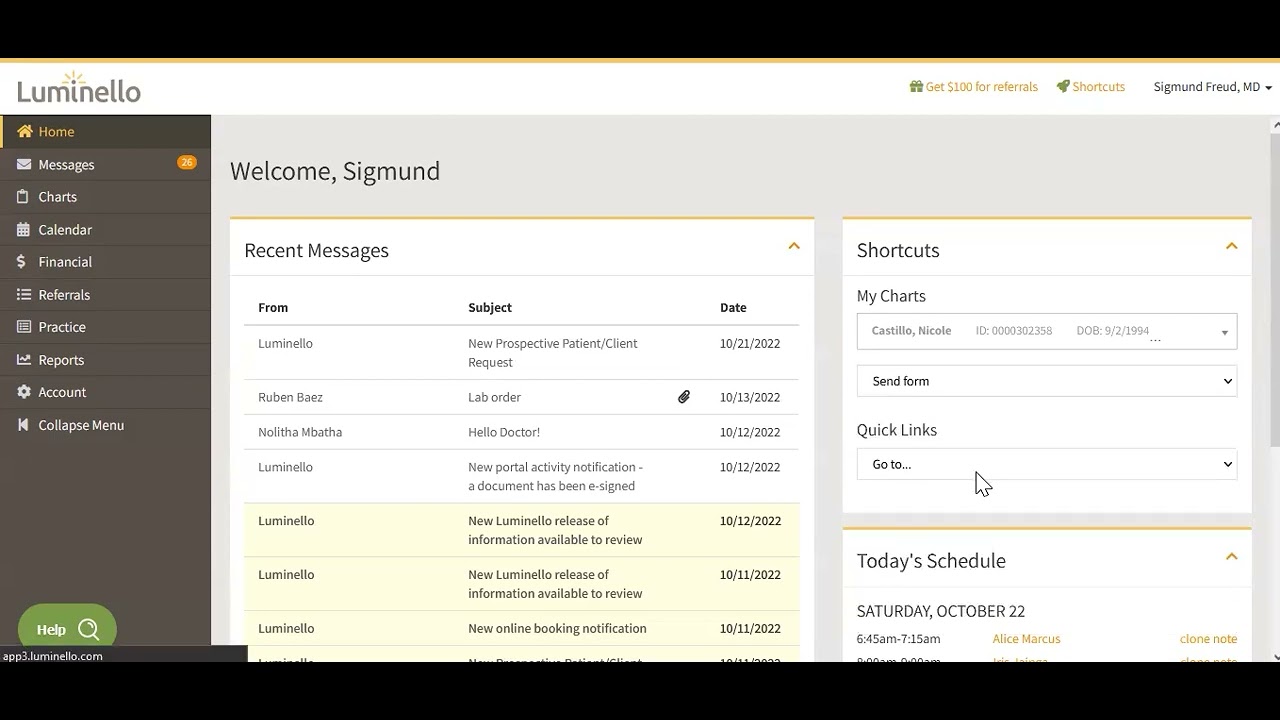 Send Forms to Your Patients and Clients Using the Luminello EMR/EHR