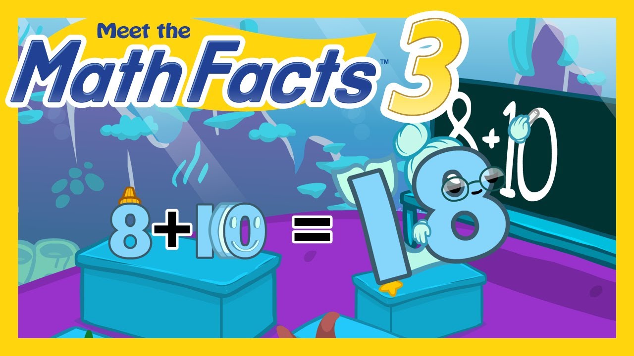 Meet the Math Facts Addition & Subtraction - 8 + 10 = 18 | Preschool Prep Company