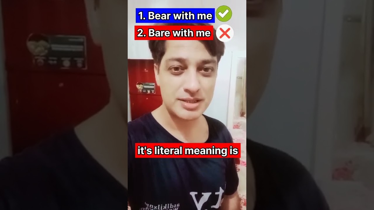 Bear with me or bare with me | #shorts