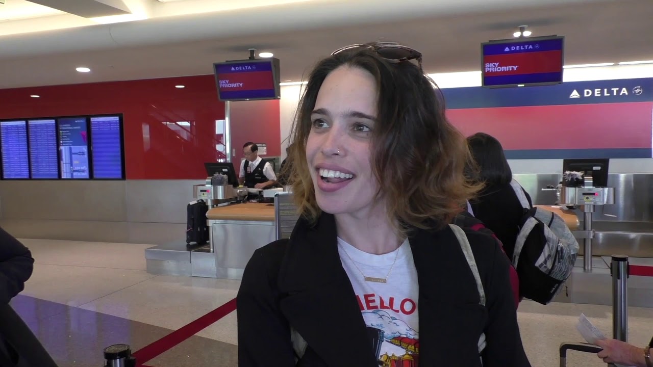Chelsea Anna Tallarico talks about her dad Steven Tyler while departing at LAX Airport in Los Angele