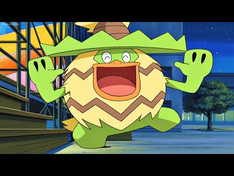 Brock's Lombre evolves into Ludicolo