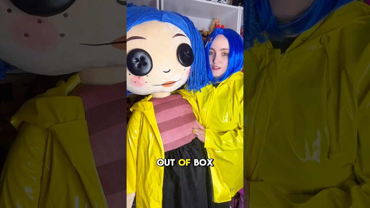 LIFESIZE Coraline Doll #shorts #shortfeed #coraline #horror #scarystories #horrormovies #unboxing