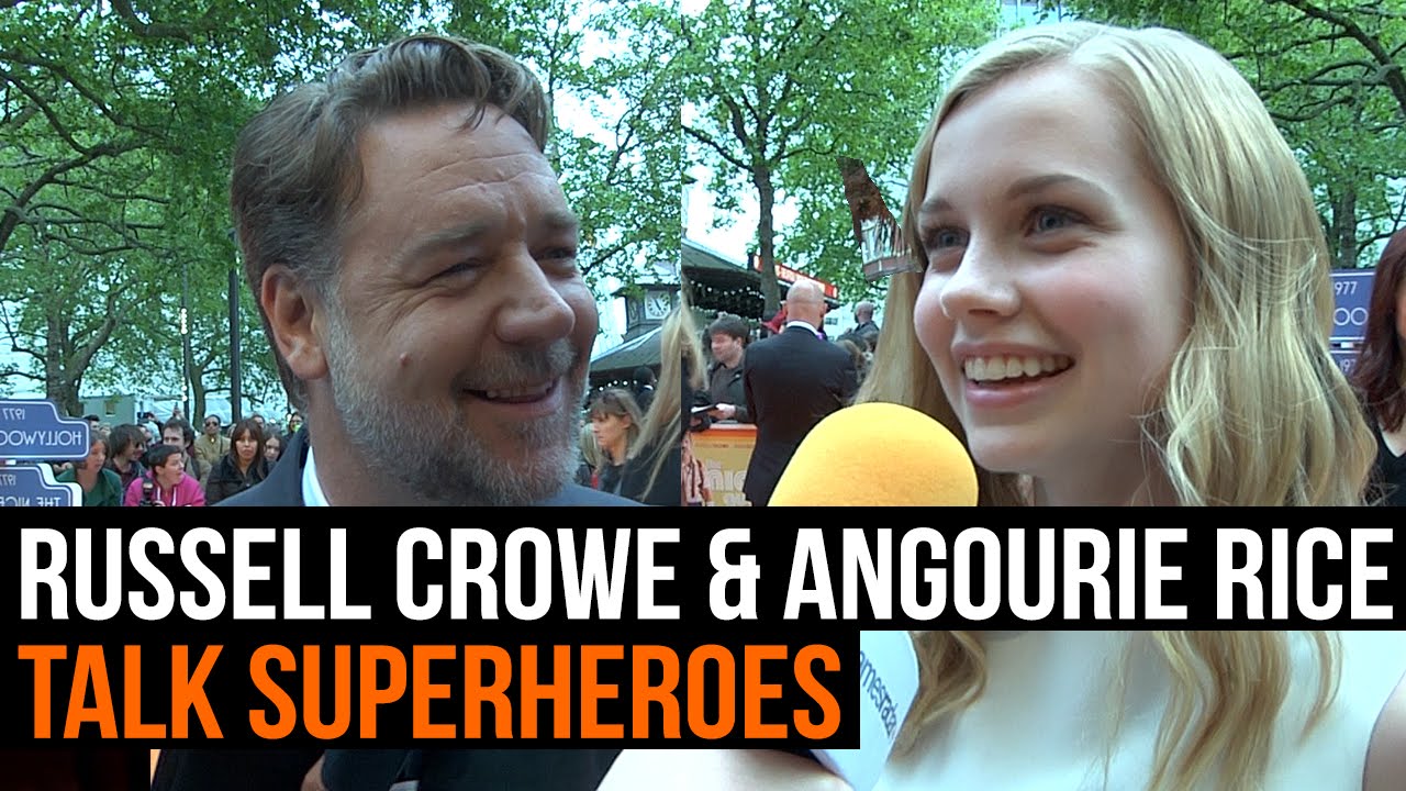 Russell Crowe and The Nice Guys cast talk superheroes