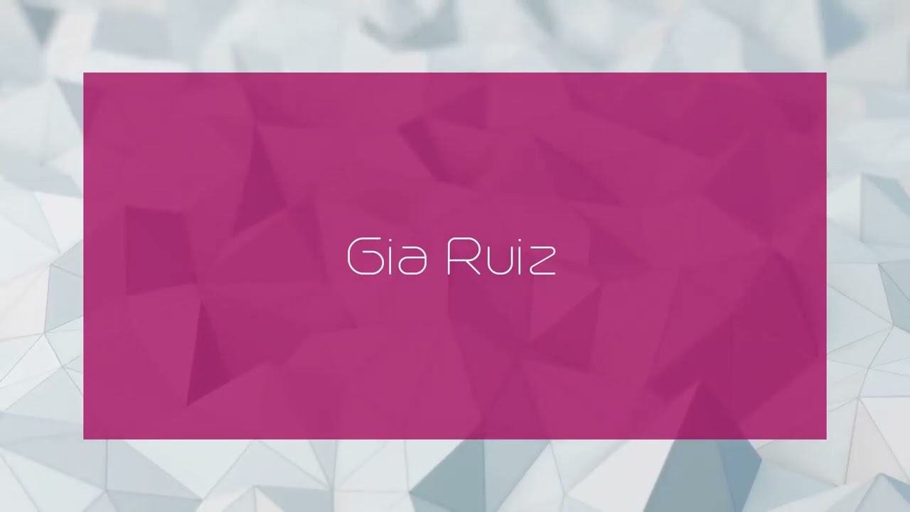 Gia Ruiz - appearance