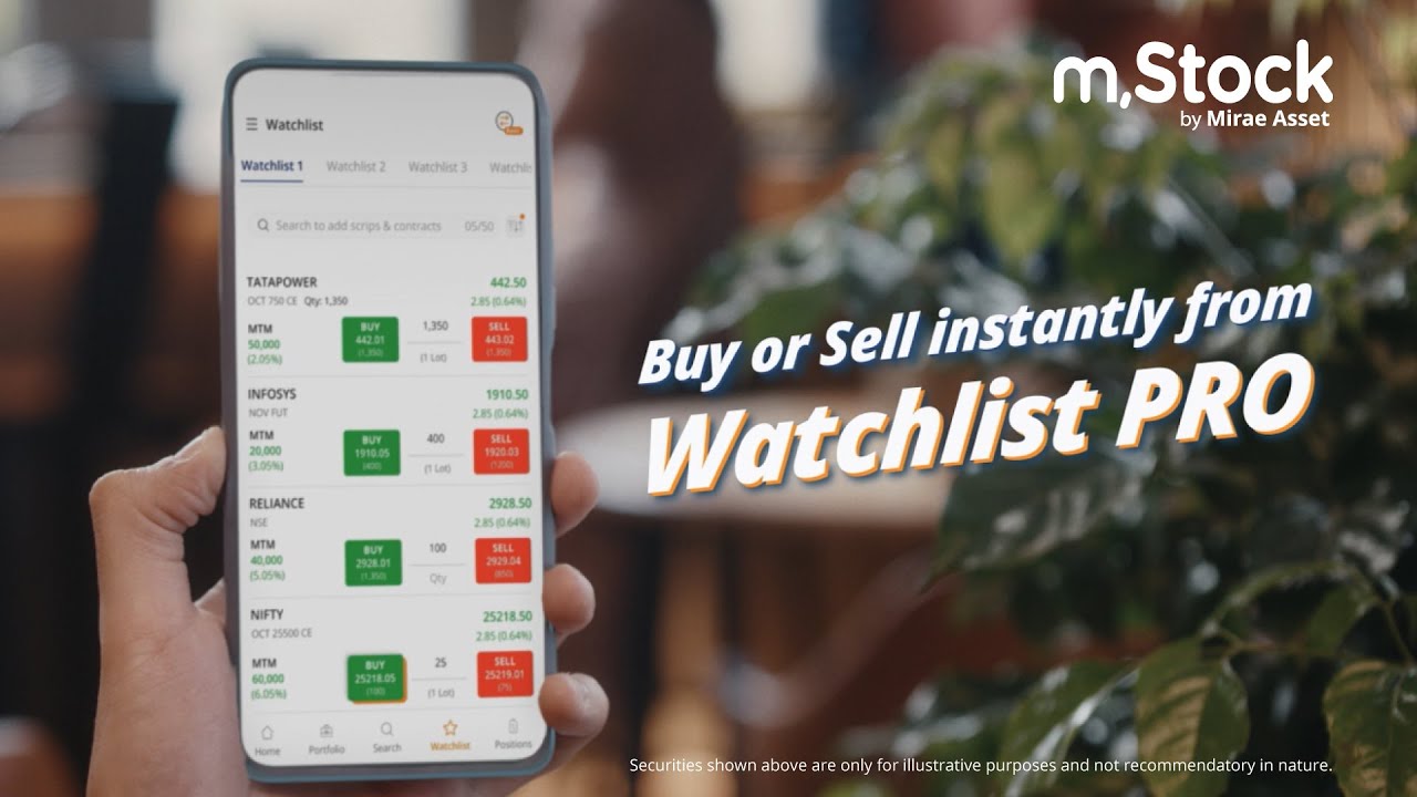 Buy and Sell from Watchlist PRO in 1 Single Click! Akal Lagao, mStock pe Aao.