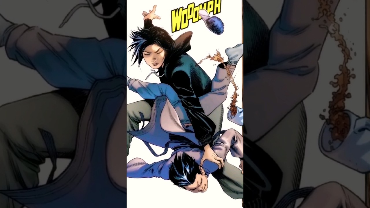 Damian/Robin gets owned by Batgirl/Cassandra Cain
