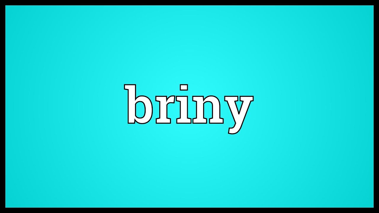 Briny Meaning