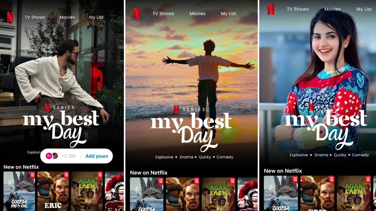 My best day - Netflix add yours template | trending add yours template | viral add yours sticker