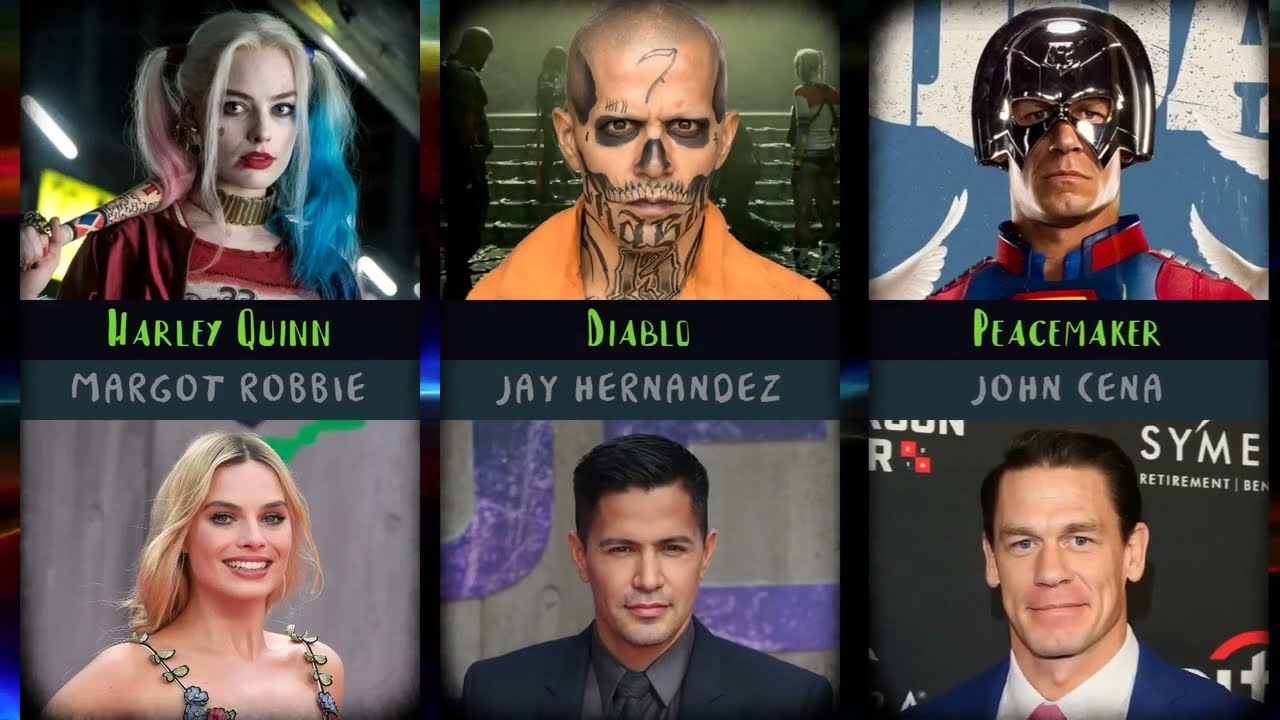 Suicide Squad 1 & 2 │Actors Before & After Makeup │ Mask