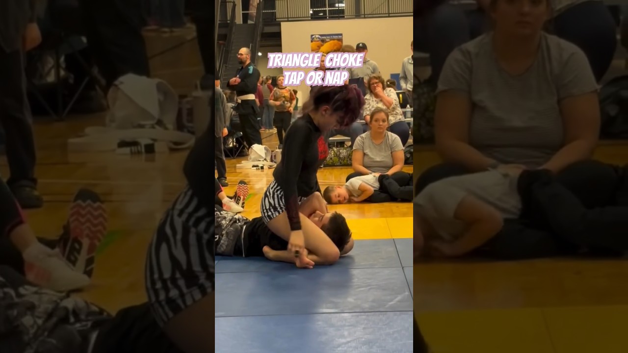 Jiujitsu girl submits boy