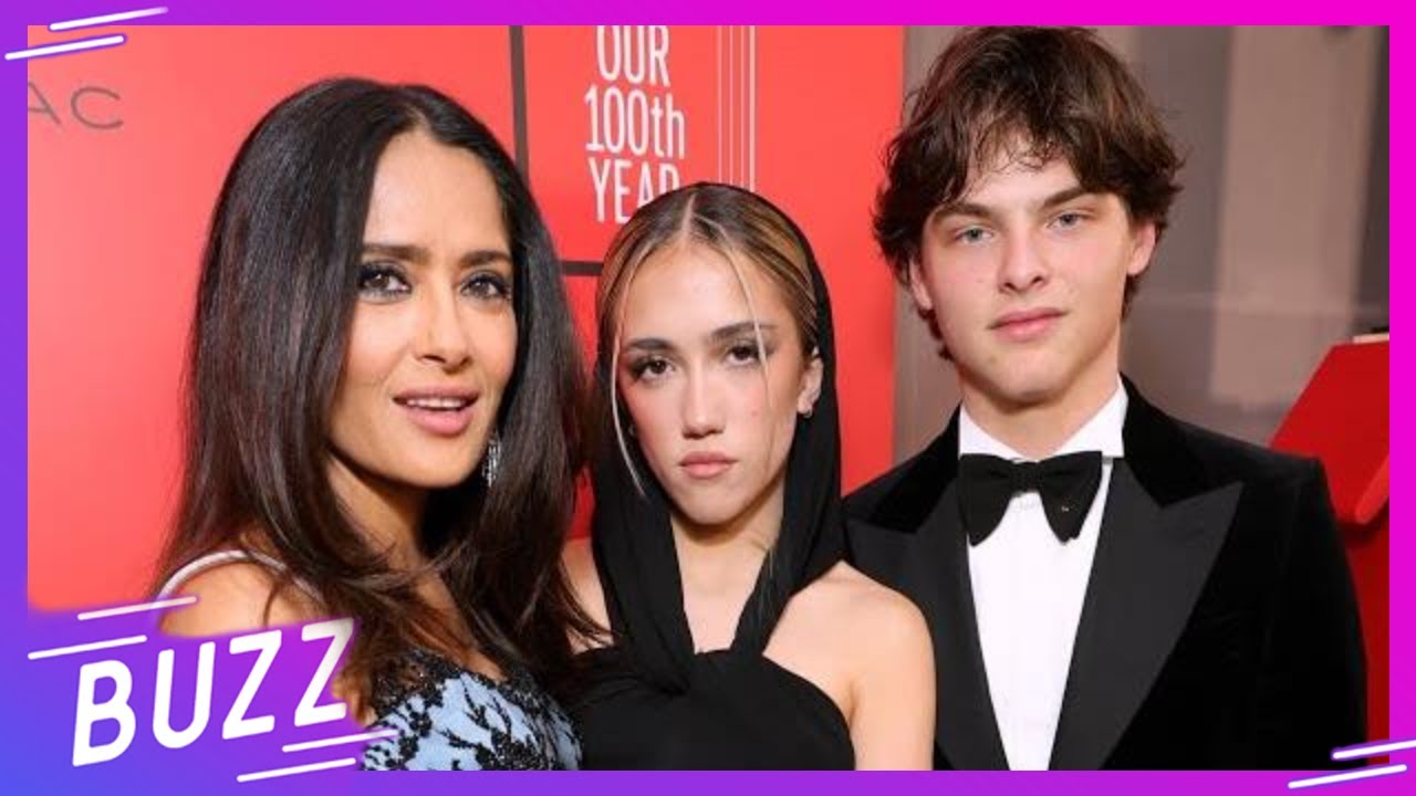 Salma Hayek vuelve al glamour junto a su hija Valentina y Augustin James Evangelista | Buzz